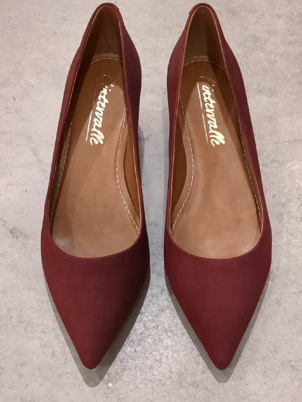 L'Intervalle Burgundy Chunky Heels